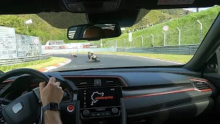 Honda Civic Type R & Moto Yamaha Kawasaki Suzuki - Nürburgring Nordschleife 10.05.2024