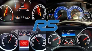 Ford Focus RS - ACCELERATION Battle - (mk1 vs mk2 vs mk3)