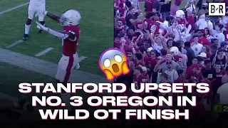 Stanford Fans Rush The Field After WILD UPSET Over No. 3 Oregon 👀