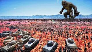 HUMANITY ARMY vs 7,000,000 ZOMBIES & GIANTS - Ultimate Epic Battle Simulator 2