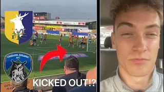 KICKED OUT AT MANSFIELD & PLAYER BREAKS NECK AS OLDHAM STEAL A POINT AWAY! - Matchday Vlog