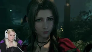 Briana White voice actress of Aerith reacting to Aerith's resolution - Final Fantasy VII Remake