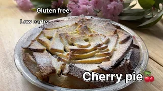 cherry pie🍒🥧low carbs/gluten free#pie #glutenfree #lowcarb #keto #new #dessert #cherrypie