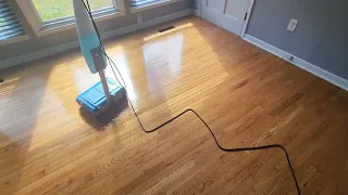 Removing 14 years of wax build-up from hardwood floors and you won't believe the results🤯