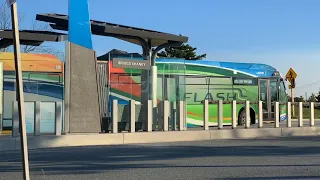 Montgomery County Transit Ride On NEW! FLASH BRT 2020 Novabus LFSA In Action at Station