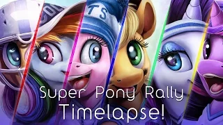 Super Pony Rally (Art timelapse)