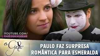 A Gata - Paulo faz surpresa romântica para Esmeralda