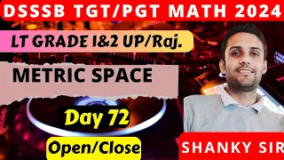 DSSSB/UP/CHD TGT PGT Math Day 72 Metric Space #tgtmaths #tgt #pgt #pgtmaths #dsssbtgtmaths