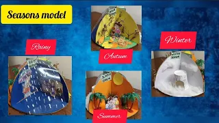 4 seasons model | School project model on topic season| 3D model on summer, winter , autum, Rainy