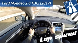 Ford Mondeo Turnier 2.0 TDCi (2017) on German Autobahn - POV Top Speed Drive