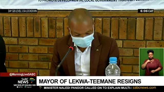 Mayor of Lekwa-Teemane resigns