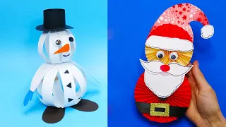 5 DIY christmas Easy paper crafts | 5 minute crafts christmas