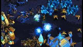 EPIC - Larva 🇰🇷 (Z) vs Mini 🇰🇷 (P) on Shakuras Plateau - StarCraft - Brood War REMASTERED