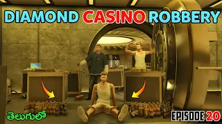 Diamond Casino Robbery In Gta 5 | Gta x Freefire In Telugu | GTA V Gameplay #20