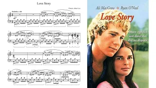 Love story - piano solo music sheet