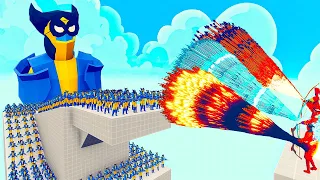 100x WOLVERINE army + 2x GIANT vs 3x EVERY GOD   Totally Accurate Battle Simulator TABS