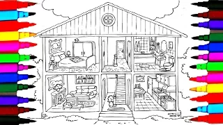 Coloring Pages Bathroom l Bedroom l Dining Room l Washroom Drawing Pages To Color For Kids