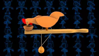 Pecking Chicken Wooden Toy 3D Model