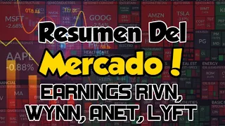 Earnings de Rivian, WYNN, ANET, LYFT! Mercados Cierran Planos! Comentarios de la FED