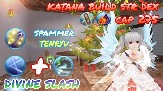 toram online - katana str dex build cap 275 spammer tenryu + divine slash - yusagi