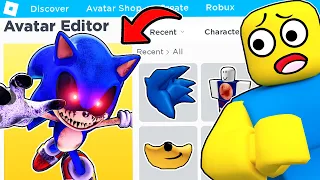 I MADE THE *SCARIEST* SONIC.EXE ROBLOX ACCOUNT... (ANIMATED EYES MORPH)