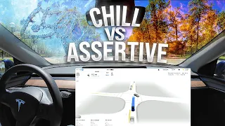 Testing Tesla FSD V12 ASSERTIVE Drive Settings!