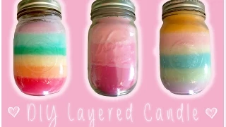 DIY Layered Candles: Rainbow, Pink Ombre, and Pastel