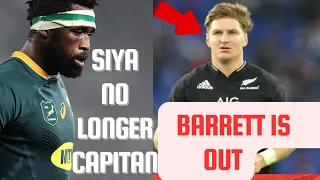 Rugby updates Jordie out! And Siya no longer Captain #rugby #springboks #rassieerasmus