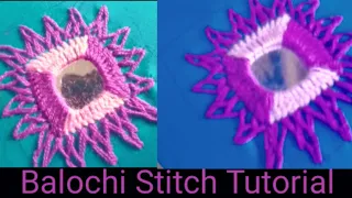 Balochi Stitch With Mirror Work