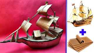 DIY/make a Beautiful Model Titanic ship Using Cardboard Scraps/ship craft ideas