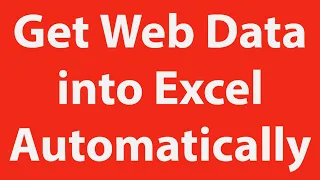 Get web page data into Excel using VBA