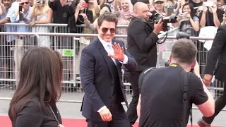 Tom Cruise and Rebecca Ferguson on the red carpet for the Premiere of Mission Impossible Fallout in