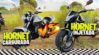 HORNET INJETADA VS HORNET CARBURADA - O GRANDE🔥 COMPARATIVO!