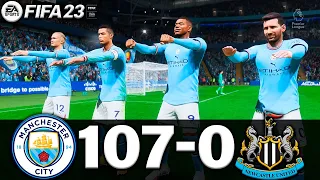 FIFA 23 - MESSI, RONALDO, MBAPPE, NEYMAR, ALL STARS | MANCHESTER CITY 107-0 NEWCASTLE