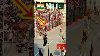 Attari - Wagah Border | Fight Scene | India Vs Pakistan Fight in Flag Ceremony #shorts