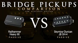 Railhammer HEAVY 90 vs Seymour Duncan JB SH-4 - Bridge Guitar Pickup Comparison Tone Demo