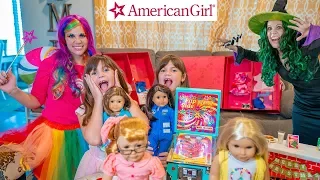 Princess Lollipop Gives Kate and Lilly American Girl Doll Gift Trunks!