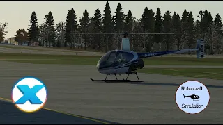 Robinson R22 Piston Helicopter - Startup and take off - PURE ENGINE SOUND