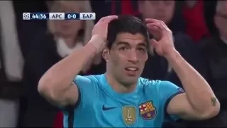 Арсенал - Барселона  ( 0 : 2 ) голы и  невероятные моменты матча 23.02.2016