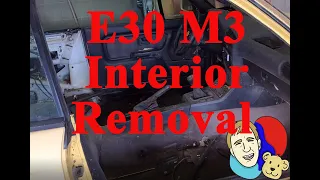 E30 M3 Interior removal in our new garage space!!