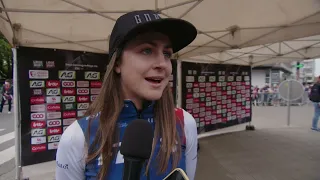 Grace Brown - Interview before the race - Liège-Bastogne-Liège Femmes 2022
