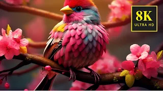 8K Birds - Top Most Beautiful Birds in the World in 8K ULTRA HD and Relaxing Music
