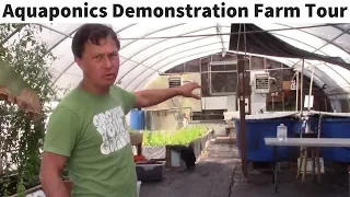 Aquaponics Demonstration Farm in a Greenhouse Tour
