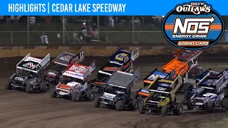 World of Outlaws NOS Energy Drink Sprint Cars Cedar Lake Speedway July 1, 2022 | HIGHLIGHTS