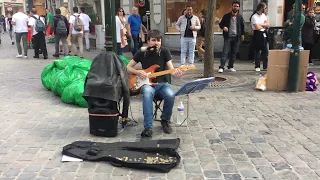 Canned Heat, On the Road Again (cover) - busking in the streets of Brussels, Belgium