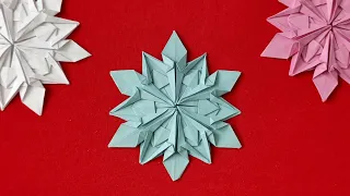 Weihnachtsdekoration, Schneeflocke aus Papier, Origami, Papiersachen, Unterhaltung für Kinder