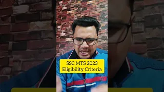 SSC MTS Eligibility criteria | SSC MTS 2023 Preparation | Sunil Adhikari #shorts