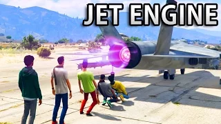 GTA V - Can Jet Engine melt a Human, Car...