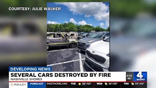 Several cars destroyed by fire