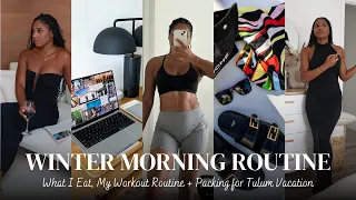 MY CALM & PRODUCTIVE WINTER MORNING ROUTINE + PACKING FOR TULUM ❤︎ MONROE STEELE